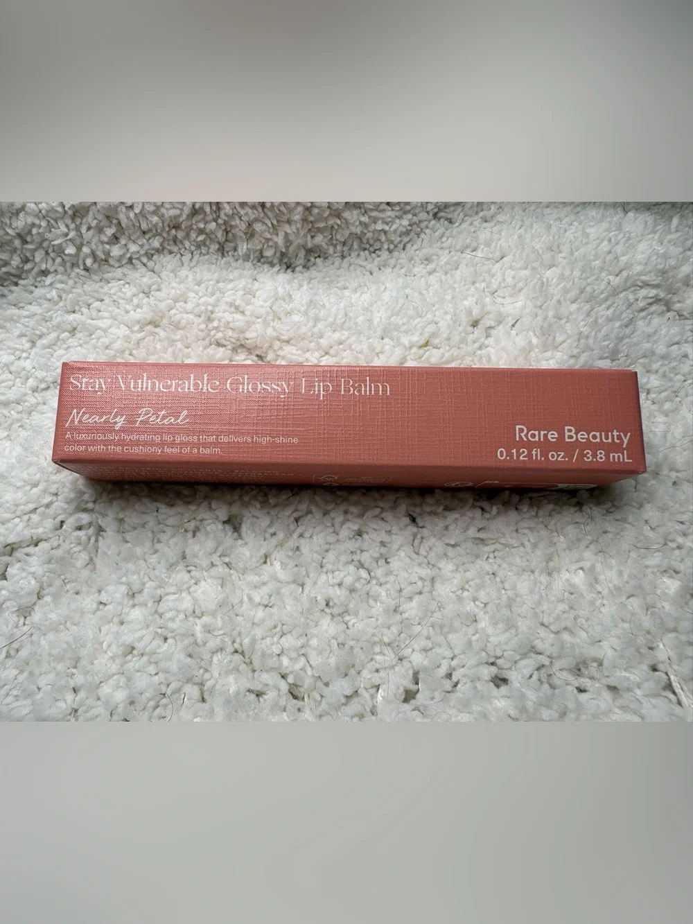 Rare Beauty Stay Vulnerable Glossy Lip Balm in Nearly Petal (Warm Rose)